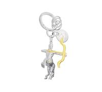 METALMORPHOSE - Sagittarius Zodiac Sign Charm Keyring - Sagittarius Astrological Sign - Gift for Men, Women and Children, Silver, One Size