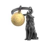 METALMORPHOSE - Wolf Keyring - Men's Gift, Women's Gift, Black, One Size