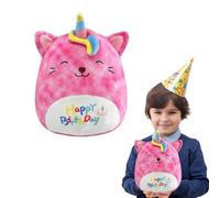 MetalNuts 8" Unicorn Cat Soft Plush Toy - 20cm Happy Birthday Pink Plushies Plush Cat Toy for Kids Plush Pillow Toys,Cute Stuffed Animal Plushies Toys for Girls Boys Birthday Gift