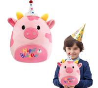 MetalNuts 8" Unicorn Cow Soft Plush Toy - 20cm Happy Birthday Pink Plushies Plush Cow Toy for Kids Plush Pillow Toys,Cute Stuffed Animal Plushies Toys for Girls Boys Birthday Gift