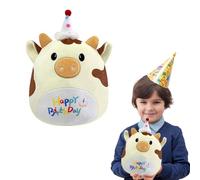 MetalNuts 8" Unicorn Soft Plush Toy - 20cm Brown Plushie Cow Toy for Kids, Cute Stuffed Animal Cow Plushie for Boys & Girls Birthday Gift