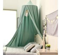 MetalNuts Large Bed Canopy for Kids - Round Dome Mosquito Net, Girls Princess Play Tent, Nursery Room Decoration for Baby, Cozy & Soft Bed Canopy for Children, Ideal for Kids’ Bed or Crib, Green