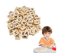 MetalNuts Scrabble Letters for Crafts - 500 Pcs Wooden Scrabble Letter Tiles, A-Z Alphabet Tiles for DIY Crafts, Alphabet Recognition Blocks for Making Coasters, Spelling Games & Personalized Gifts