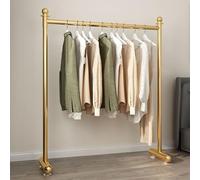 Metals Carbon Steel Clothes Rail, Freestanding Clothing Garment Rack, Indoor & Outdoor Stainless Steels Freestanding Garment Clothing Rail Coat Rail For Coats Skirts Shirts Sweaters For Bedroom