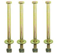 Metalsuberg 1/2" x 7" Hex Head Bolt by Color Galvanization with Nylon Lock nut and Large Size Washer Assortment Kit,Alloy Steel,Grade 5.(4pcs Pack)