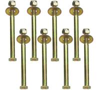 Metalsuberg 7/16" x 5" Hex Head Bolt by Color Galvanization with Nylon Lock nut and Large Size Washer Assortment Kit,Alloy Steel,Grade 5.(8pcs Pack)