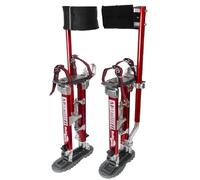 Metaltech I-BMDS2440 BuildMan Grade 24-in. to 40-in. Drywall Stilts 2-Pack, Anodized Aluminum Stilts for Adults, Drywall Tools for Home Improvement, Paint Stilts with Anti-Fatigue Comfort Straps