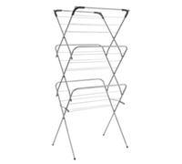 Metaltex 3-Tier Concertina Laundry Clothes Airer Dryer - Silver
