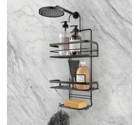 Metaltex 3-Tier Douche Rack With Hook Black