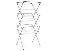 Metaltex 3-Tier Extra Silm Concertina Laundry Clothes Airer Dryer - Silver