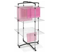 Metaltex 3-Tier Faro Folding Laundry Tower Airer Dryer - Silver