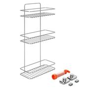 Metaltex 3-Tier Rectangular Bathroom Shelf With Vacuum