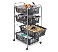 Metaltex 342204 Shelf Trolley with 4 Baskets
