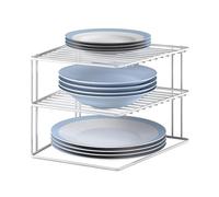 Metaltex 364202095 Silos corner cupboard insert, 2 levels, 25 x 25 x 19 cm, white
