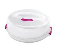 Metaltex Adjustable Cake Carrier 2.5 litres - White/Pink in White Metaltex White