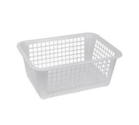 Metaltex Basket San Diego of plastic in white, Metal, 14.3 x 36 x 26.6 cm