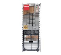 Metaltex Lugano 3-Tier Trolley with Wheels - Multipurpose Storage Cart for Home including Kitchen, Bathroom, Office and Garage - Touch-Therm Lava, 41 x 23 x 63 Centimetres