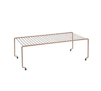 Metaltex Brooklyn Stackable Shelf - Multipurpose, Space-saving Organiser for Kitchen Cupboards, Plates, Saucers and Bowls - Polytherm Copper, 47 x 23 x 15 Centimetres