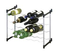 Metaltex "Cabernet Bottle Rack For 24 Bottles, Silver