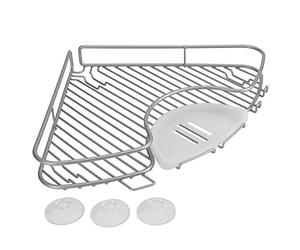 Metaltex Corner Bath Caddy, Silver