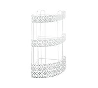 Metaltex Florenz Corner Bathroom Shelf, 3-Tier- White