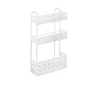 Metaltex Florenz Rectangular Bathroom Shelf, 3-Tier- White