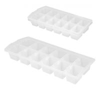 METALTEX Ice Cube Trays Set of 2 22cm Multi Colour Freezer Ice Moulds