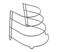 Metaltex Lava Canyon - Horizontal 4 Tier Frying Pan Rack - Space-Saving Pan Organiser For Cupboard - Frying Pan Storage With Touch-Therm Finish - 23 x 27 x 23cm, Black