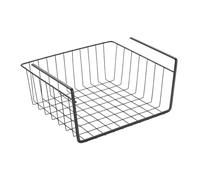 Metaltex Lava Kanguro - Under Shelf Storage Basket - Space-Saving Shelf Organiser - Undershelf Basket for Kitchen Essentials - With Touch-Therm Finish - 30 x 26 x 14cm, Black