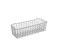 Metaltex Lava Koala - Wire Multi Purpose Basket - Space-Saving Wall Basket - Kitchenware Organiser for Kitchen Essentials - Wire Basket With Touch-Therm Finish -33 x 12 x 9cm, Black