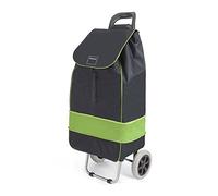 Metaltex Lily Shopping Trolley-Black/Lime, 53 L Capacity