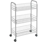 Metaltex Lugano Kitchen Cart with 3 Shelves and Wheels