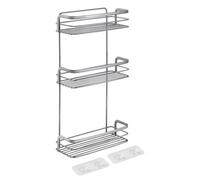 Metaltex Luxury Origin 3-Tier Rectangular Shelf Bathroom Storage Rack - Silver