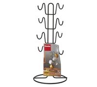 Metaltex Mug Holder - Mug Tree 8 Mug Holder - Mug Holder for Kitchen with Anti-Rust Touch-Therm Coating - Black Mug Rack