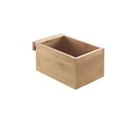 Metaltex Mural Line Wall Grid Bamboo Box Small, Wood Colour, 10 x 15 x 8 cm