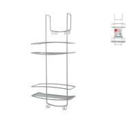 Metaltex Onda Shelf 26 x 20 x 58 cm Silver Bathroom Wall Shelf