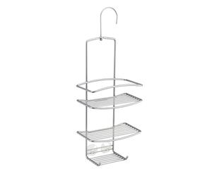 Metaltex "Onda Shower Shelf, Silver, 18 x 11 x 48 cm