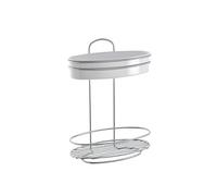 Metaltex Orbit Hanging Shelf with 2 Floors, Stainless-Steel, Silver, 14 x 26 x 35 cm