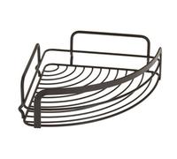 Metaltex Origin Lava 1-Tier Corner Bathroom Shelf Wall Organizer