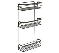 Metaltex Origin Lava 3-Tier Rectangular Shelf Bathroom Storage Rack - Black
