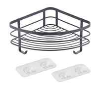Metaltex Origin Lava Corner Bathroom Shelf With U-Fix Adhesive Mount