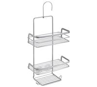 Metaltex Origin Luxury Shower Shelf 3 Section for Shower Rail with Hooks
