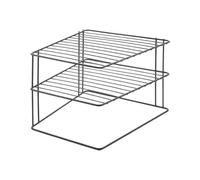 Metaltex Palio Lava corner cabinet insert 2-level 25x25x19cm TouchTherm, black, 3 PIANI