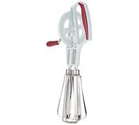 Metaltex Rotary Whisk Stainless Steel Mechanical Hand Held Food Mixer Rotary Egg Beater - Size: 25 cm