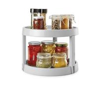Metaltex Rotating Shelf/Kitchen Round, 2 Pieces, Grey, Ø 28 x 21 2 floors