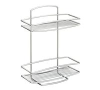 Metaltex Shelf "Onda" with 2 Stages, Silver, 26 x 11 x 35 cm