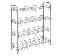 Metaltex shoe rack 4-tier, stainless steel, silver, 64 x 23 x 80 cm, 1 units