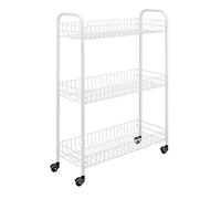 Metaltex "Slim" 3-Tier Service Trolley, White