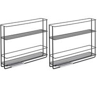 Metaltex Spice rack Slide, Black, 28x22x6cm (Pack of 2)