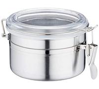 Metaltex Storage Jar with Acrylicic Lid, Silver, 0.7 Litre